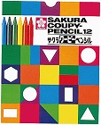 クーピーペンシル１２色　紙箱入