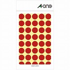 カラーラベル　丸型　１５ｍｍ径　赤