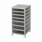 フロアケース　オフィスチェスト　浅型４段中型３段