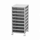 フロアケース　オフィスチェスト　浅型８段