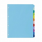 ＰＰ製カラー仕切カード　Ａ４縦３０穴　１２山