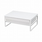 机上台　引出し付ハイタイプ　幅３９０ｍｍ　白