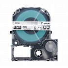 テプラ　ＰＲＯテープ　エコ透明６ｍｍ黒文字　１０個