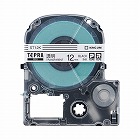 テプラ　ＰＲＯテープ　エコ透明１２ｍｍ黒文字１０個