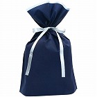 不織布巾着バッグ底マチ付ネイビー　Ｓ　１０枚入