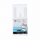 厚口手さげポリ袋２５号厚み０．０１５乳白１００枚