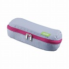 ペンケース＜シェルブロ＞グレー×ピンク