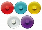 プッシュマグネット　Φ３０ｍｍ　アソート　５個