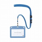 吊り下げ名札　レザー調　ヨコ名刺　空