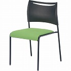 ＬＴＳチェア座布張りブラックフレームＧＮ４脚セット