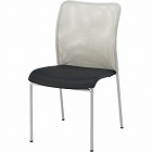 メッシュＭ用チェア　背ＧＹ座ＢＫ　４脚セット