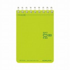 ソフトリングメモ　ドット入Ｂ罫Ａ７　８０枚　黄緑