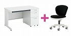セット品　ピクサ２片袖１２００ＷＨ＋ＭＢチェアＢＫ
