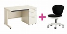 セット品　ピクサ２片袖１２００ＧＹ＋ＭＢチェアＢＫ