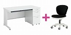 セット品　ピクサ２片袖１４００ＷＨ＋ＭＢチェアＢＫ