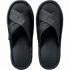 バンドメッシュスリッパ　ブラック×５