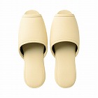 抗菌レザー調ビニールスリッパ　前空き　ベージュＭ
