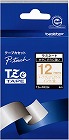 ピータッチＴＺｅテープラメ入り白　金文字１２ｍｍ幅