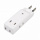 極小コーナータップ　４個口　雷ガード付　ホワイト