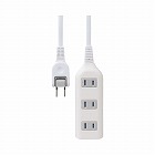 耐トラ付タップ　４個口　１ｍ　ホワイト