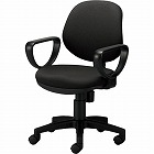 カララチェア　肘付　背座同色　ブラック