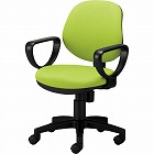 カララチェア　肘付　背座同色　グリーン