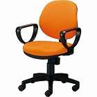 カララチェア　肘付　背座同色　オレンジ