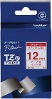 ピータッチＴＺｅテープ　白　赤文字　１２ｍｍ幅