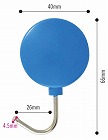 プラマグネットフック　小　青　１０個入