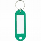 キーホルダー型名札　片面表示用　緑　１０個入