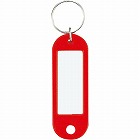 キーホルダー型名札　片面表示用　赤　１０個入