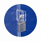 アクリル募金箱　ロックキー付