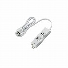 抜け止めＯＡタップ　３Ｐ　２個口　１ｍ　グレー