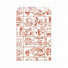 ギフトバッグ　平袋ファンシー赤　１０５×１５０ｍｍ