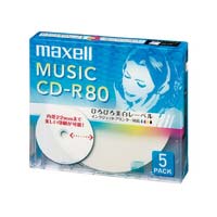 ＣＤ‐Ｒ音楽用　８０分　５枚Ｐ