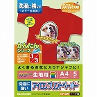 アイロンプリント紙　カラー用　Ａ４　５枚