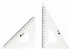三角定規　アクリル製　１８ｃｍ　２枚組