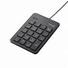 有線テンキーパッド　パンタグラフ　薄型　黒