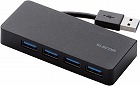 ＵＳＢハブ３．０ケーブル収納　バスパワー４ポート黒