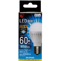 ＬＥＤ　Ｅ１７　広配光６０形　昼白色　２個入