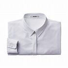 シャドーストライプ長袖ブラウスホワイト９号