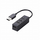 ＵＳＢＨＵＢ２．０バスパワー　４ポート　黒