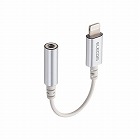 Ｌｉｇｈｔｎｉｎｇ‐４極イヤホン端子変換ケーブル銀