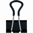 手が痛くなりにくいダブルクリップ　黒　小　１０個入