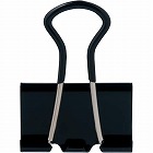 手が痛くなりにくいダブルクリップ　黒　中　５０個入