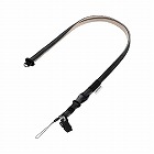 携帯用ストラップ　落下防止クリップ付き　ブラック