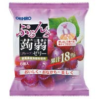 ぷるんと蒟蒻ゼリーパウチグレープ６個