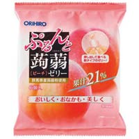 ぷるんと蒟蒻ゼリーパウチ白桃６個×８