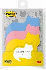 ポストイット　シルエットノート　強粘着　ネコ