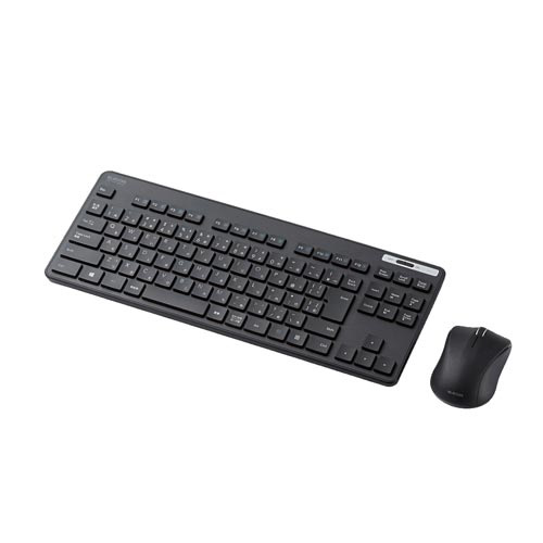 薄型無線キーボードマウス付 メンブレン 黒